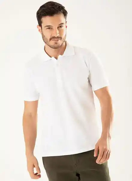 Gef Camiseta Con Cuello Hombre Blanco 900 Talla S