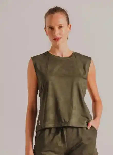 Camiseta Manga Sisa Mujer Mp L Verde Mil Bronzini