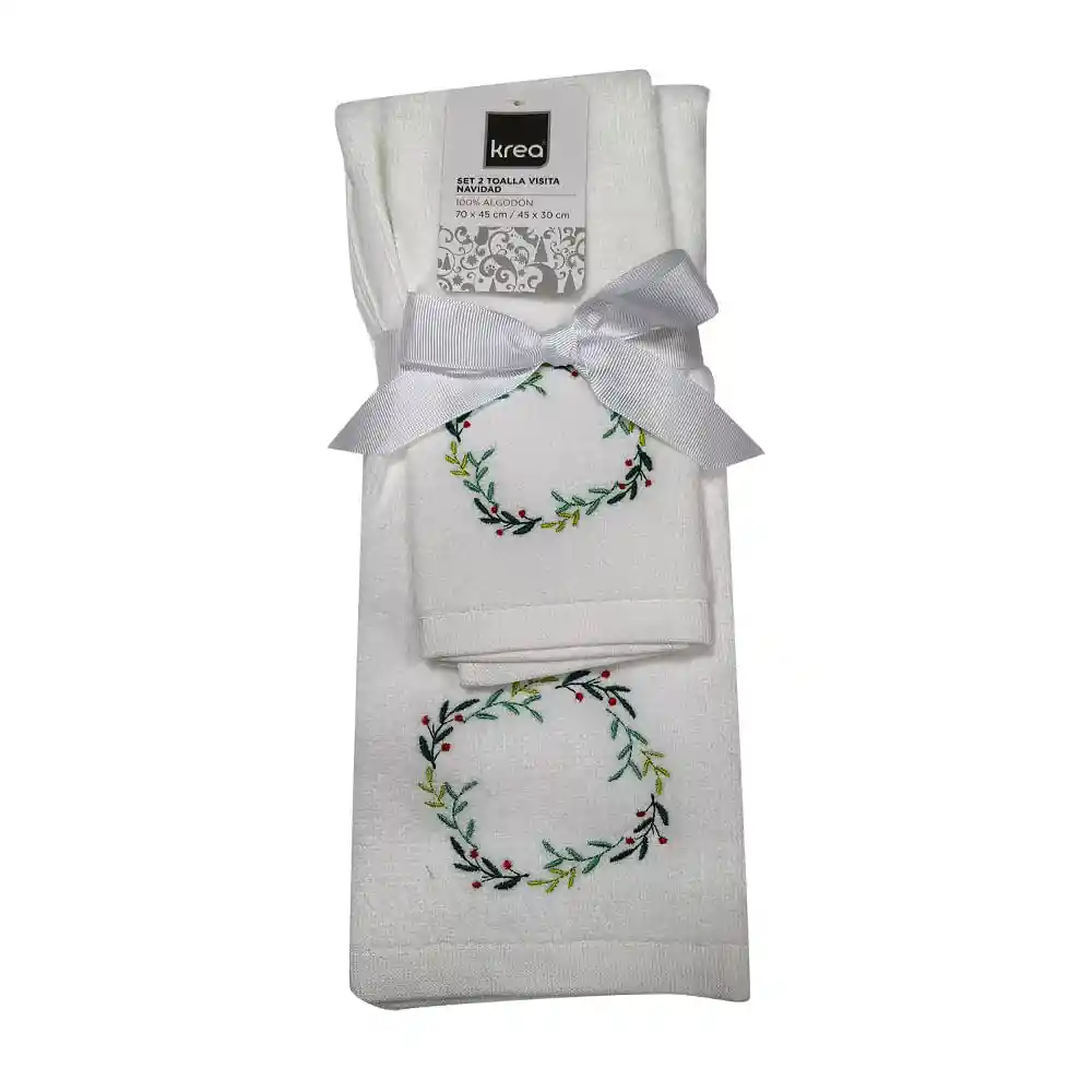 Pack Krea Toalla De Mano Visita Corona Navidad