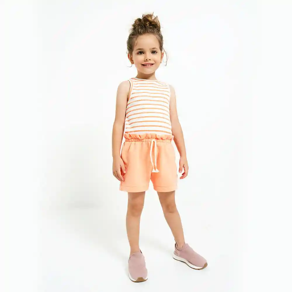 Enterizo Corto Sin Mangas en Algodón Para Bebita Fanny Baby Fresh