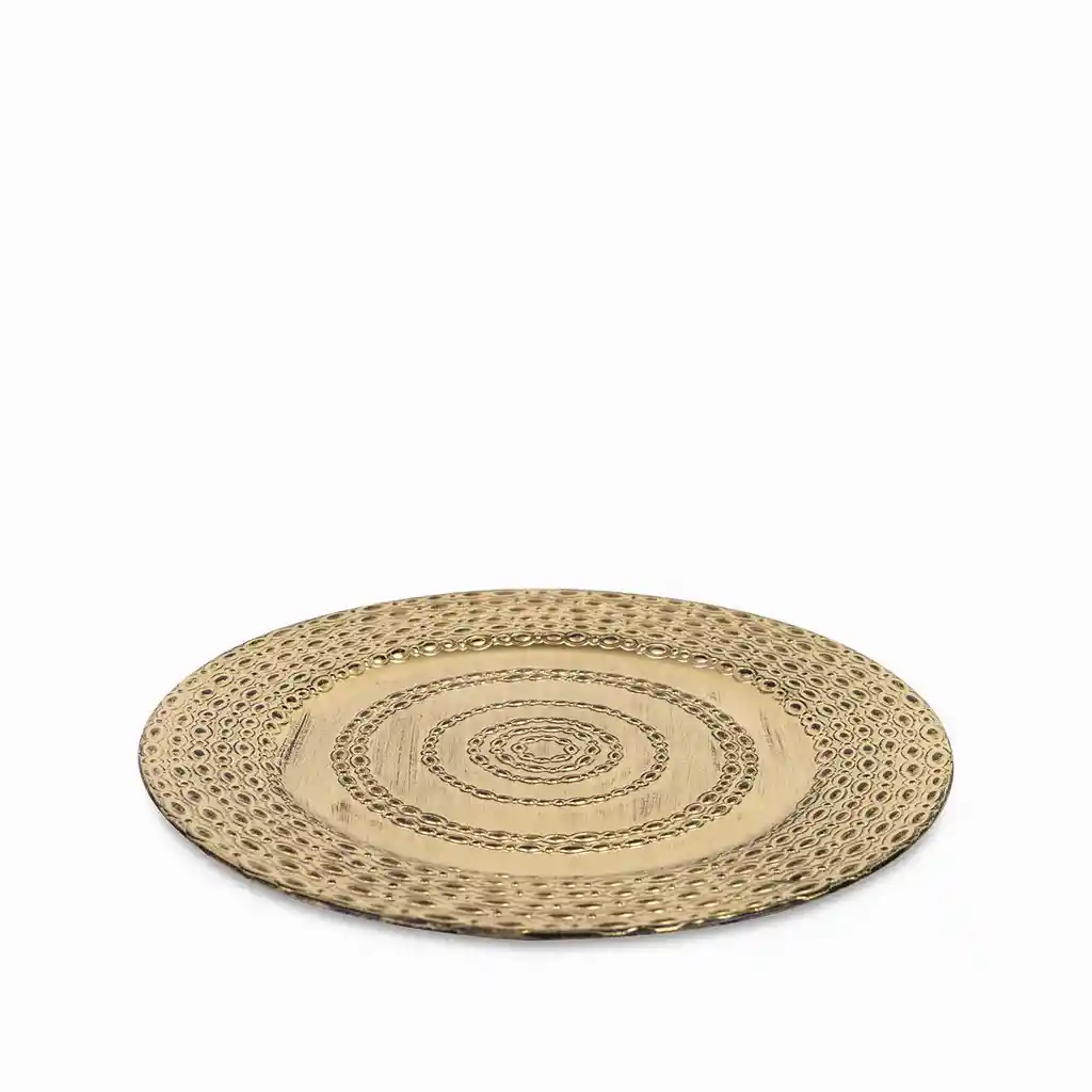 Plato Base Aros Dorado 23600 Ambiente Gourmet