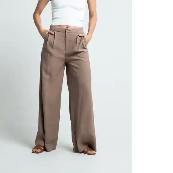 Pantalón Mujer Café Reno Medio Talla 10 531F301 Naf Naf