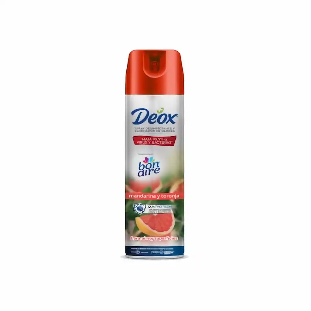 Deox Desinfectante con Mandarina y Toronja en Spray