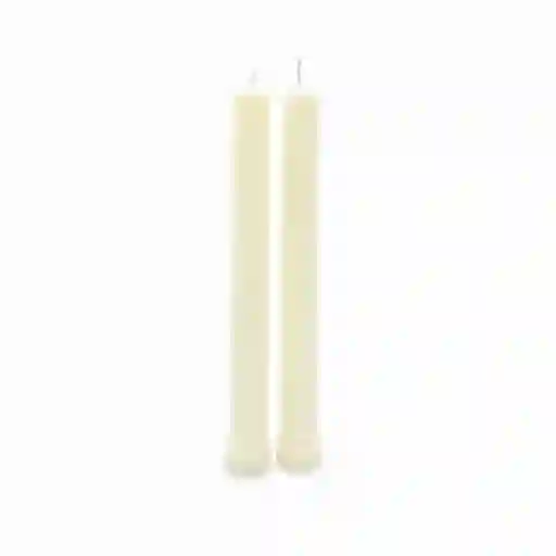 Set Velas Acanalada Ivory 27 cm Ambiente Gourmet