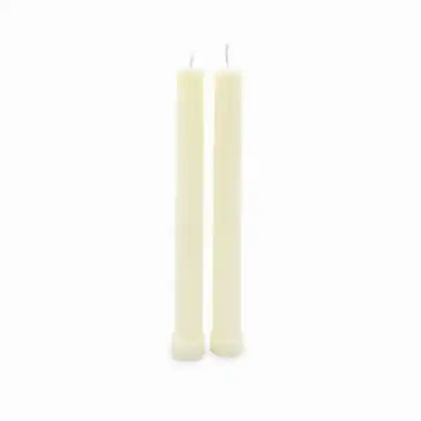 Set Velas Acanalada Ivory 27 cm Ambiente Gourmet