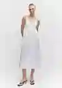 Vestido Bretzel-h Blanco Talla M Mujer Mango