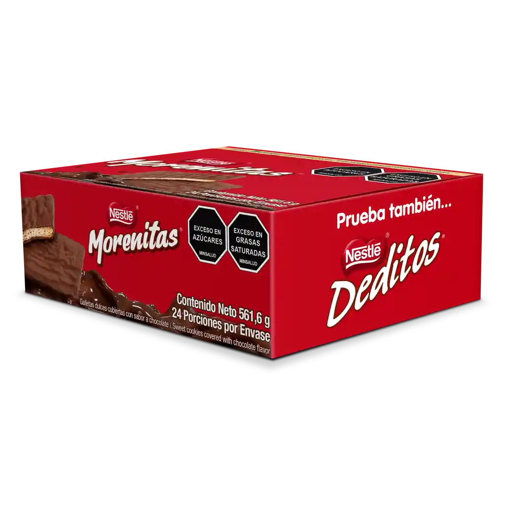 Galletas dulces MORENITAS cubiertas con chocolate 24 Unds x 561,6g