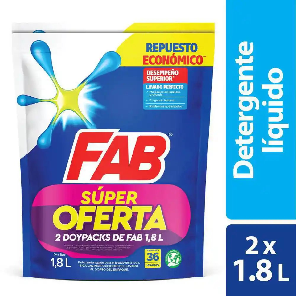Detergente Liquido Floral Fab