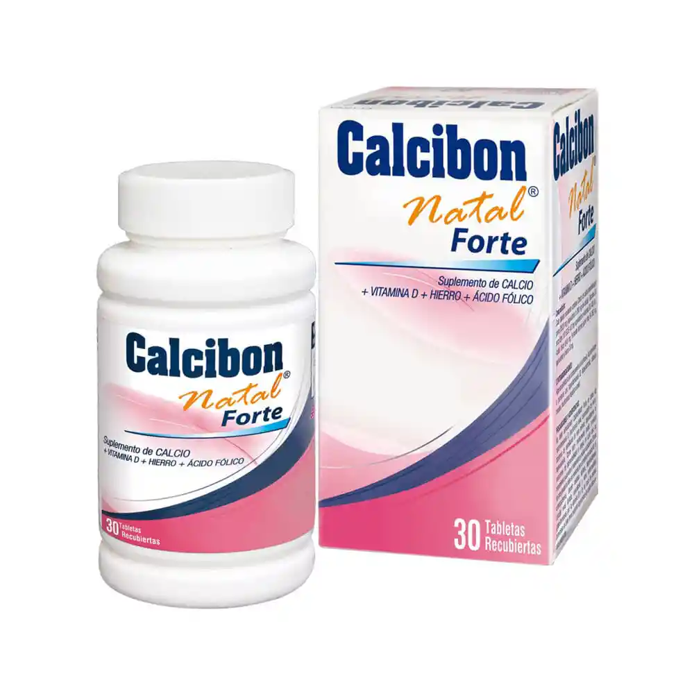 Calcibon Natal Suplemento de Calcio Vitamina D y Ácido Fólico