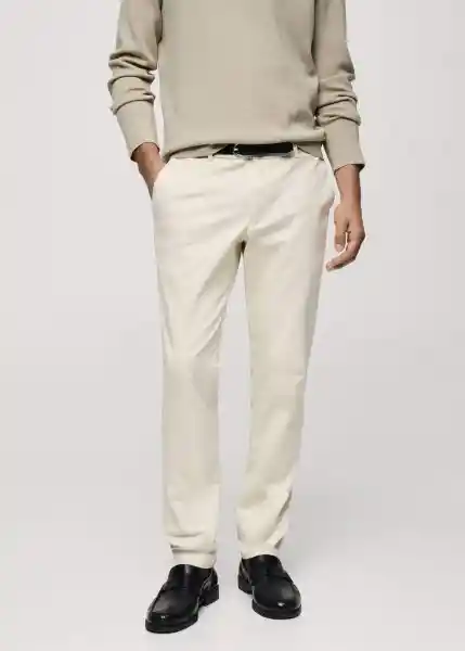 Pantalón Barna Crudo Talla 46 Hombre Mango