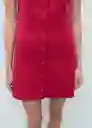 Vestido Tiko Fresa Talla S Mujer Mango