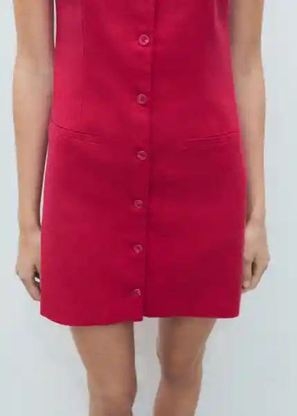 Vestido Tiko Fresa Talla S Mujer Mango