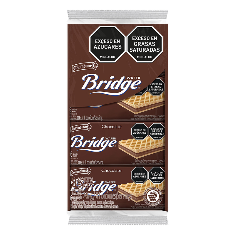 Bridge Wafer Chocolate Pack x8 240g