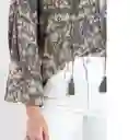  Camisa Benguela Mujer Verde Pato Oscuro Talla S Naf-Naf 