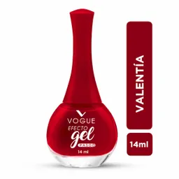 Vogue Esmalte Efecto Gel Valentía Rojo
