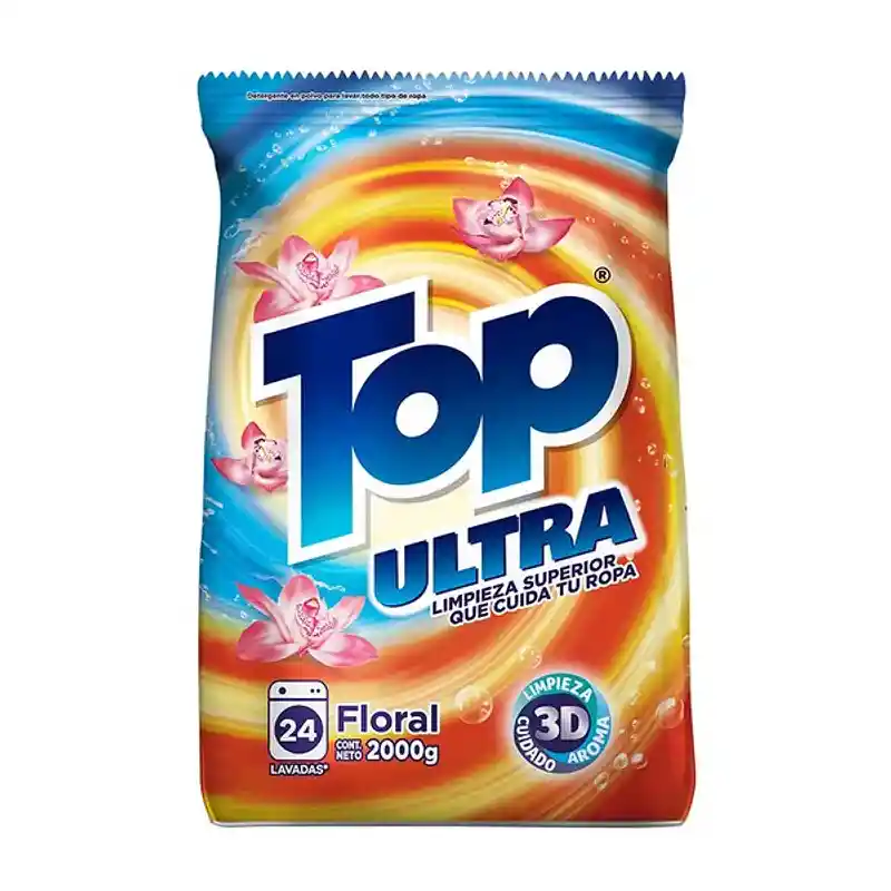 Top Detergente en Polvo Ultra Limpieza Superior Floral