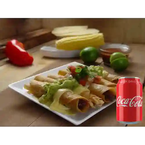 Combo Flautas Mixtas + Coca-Cola Sabor Original 330 ml