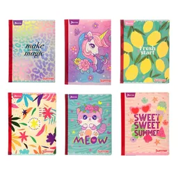 Cuaderno Norma 50 Hojas Linea Corr Fem Surtido
