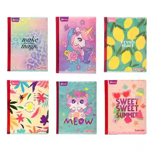 Cuaderno Norma 50 Hojas Linea Corr Fem Surtido