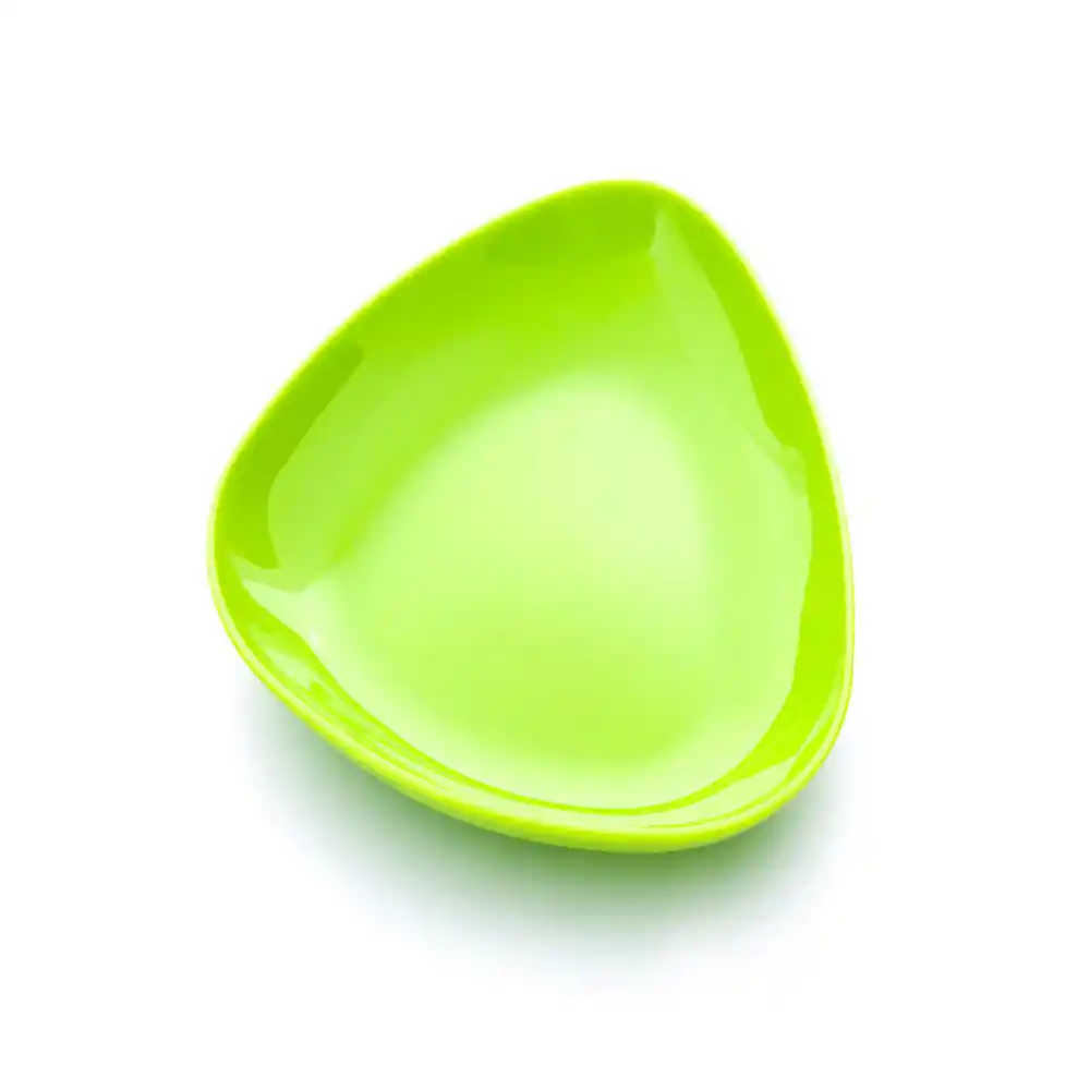 Plato Triangular Verde 8x7.