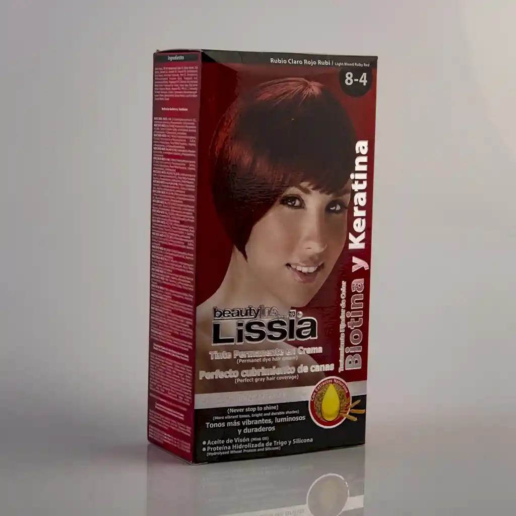Lissia Tinte de Cabello 8.4 Rubio Claro Rojo Rubi