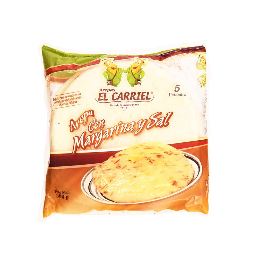 El Carriel Arepa con Margarina y Sal 500 g