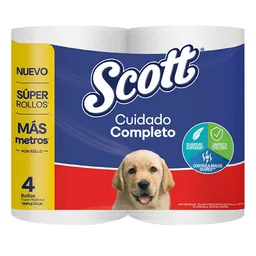 Scott Papel Higiénico Cuidado Completo Triple Hoja Rollos