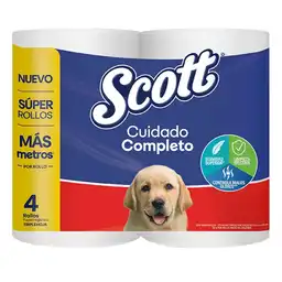 Scott Papel Higiénico Cuidado Completo Triple Hoja Rollos