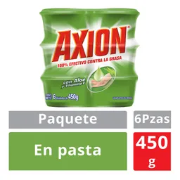 Lavaplatos en Crema Axion Aloe y Vitamina E 450 g x 6
