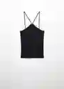 Top Angelina Negro Talla S Mujer Mango