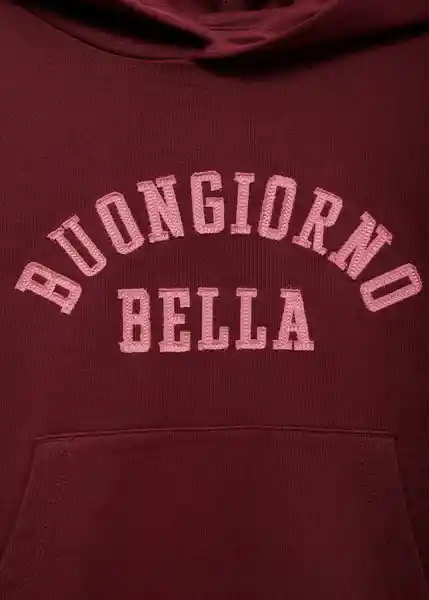 Sudadera Bella Vino Talla 08 Niñas Mango