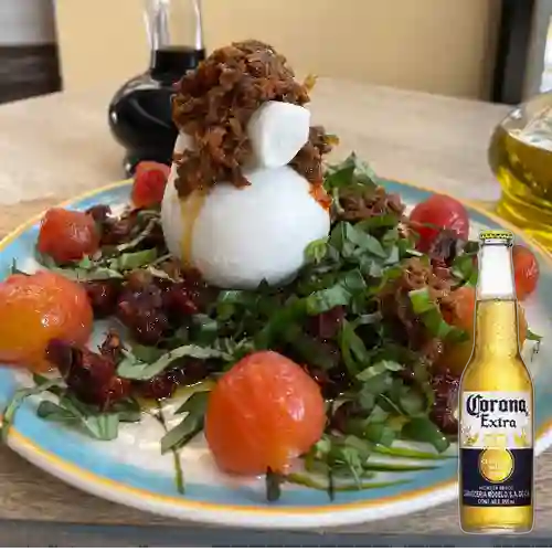 Combo Burratina Al Pesto + Cerveza Corona Bot. 355ml