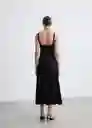 Vestido Cali Negro Talla L Mujer Mango