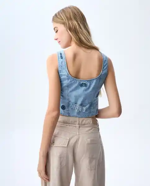 Camisa Mujer Azul Talla M 311G000_AZU174021 Americanino