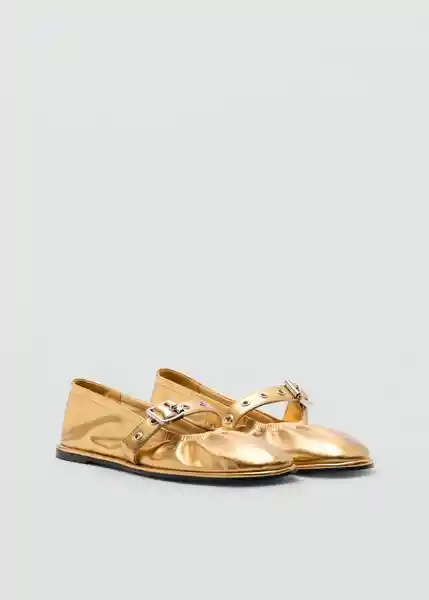 Zapatos Surral Oro Talla 39 Mujer Mango