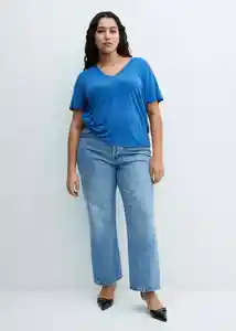 Camiseta Vispi Indigo Talla S Mujer Mango