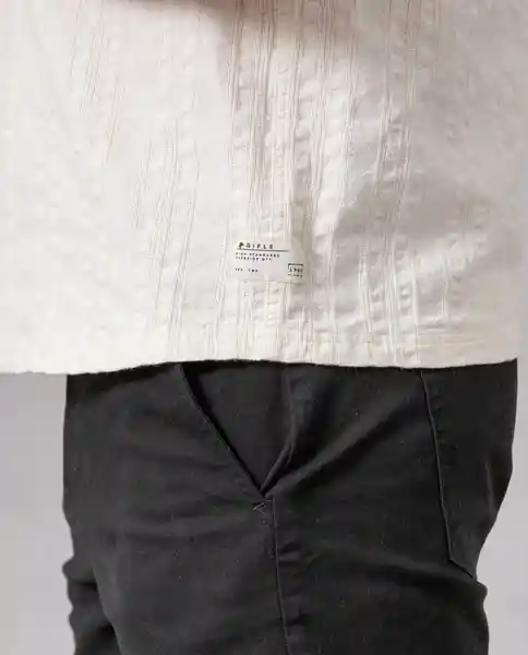 Camisa Hombre Resort Crudo Marfil Claro Talla M 45189 Rifle