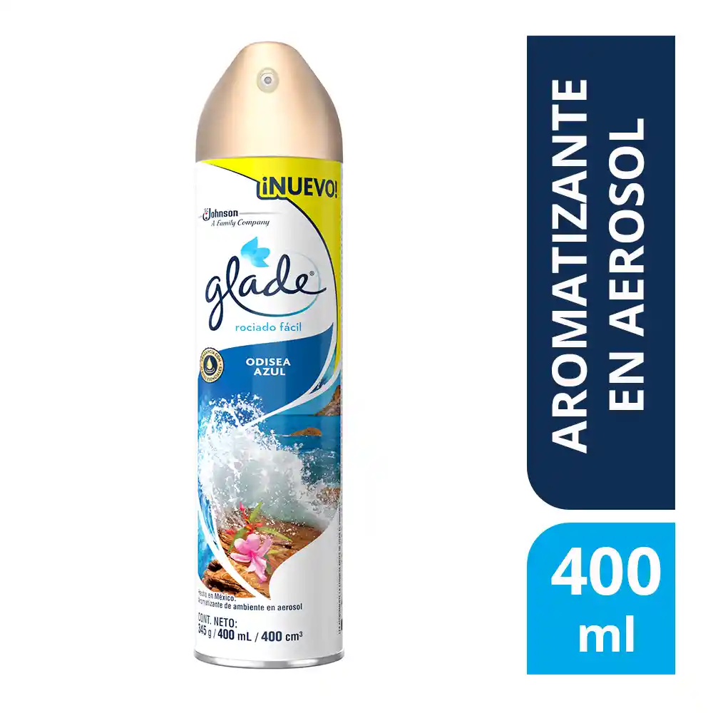 Glade Aromatizante Aerosol Odisea Azul , 400ml