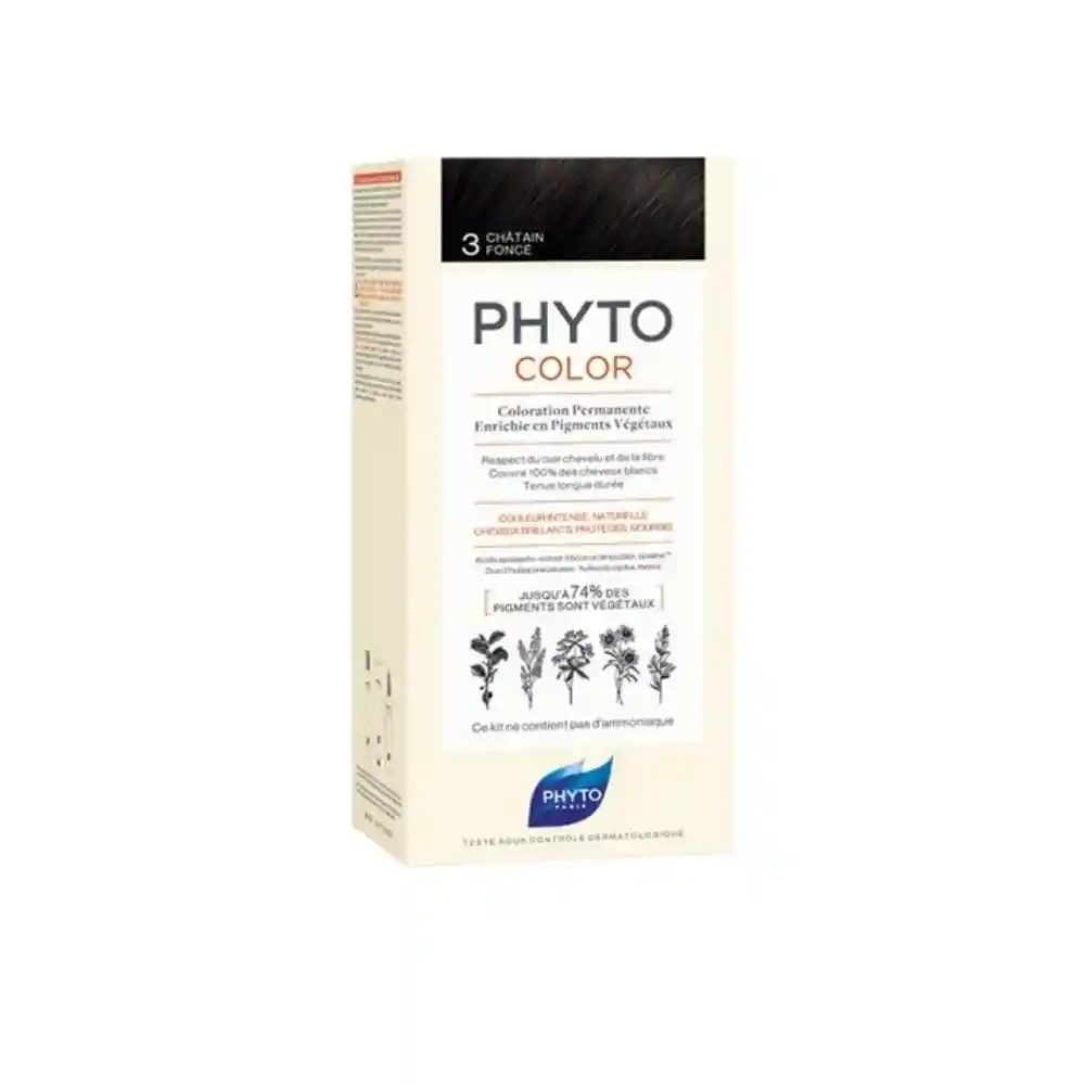 Phyto Coloración Capilar Phytocolor Dark Brown 3