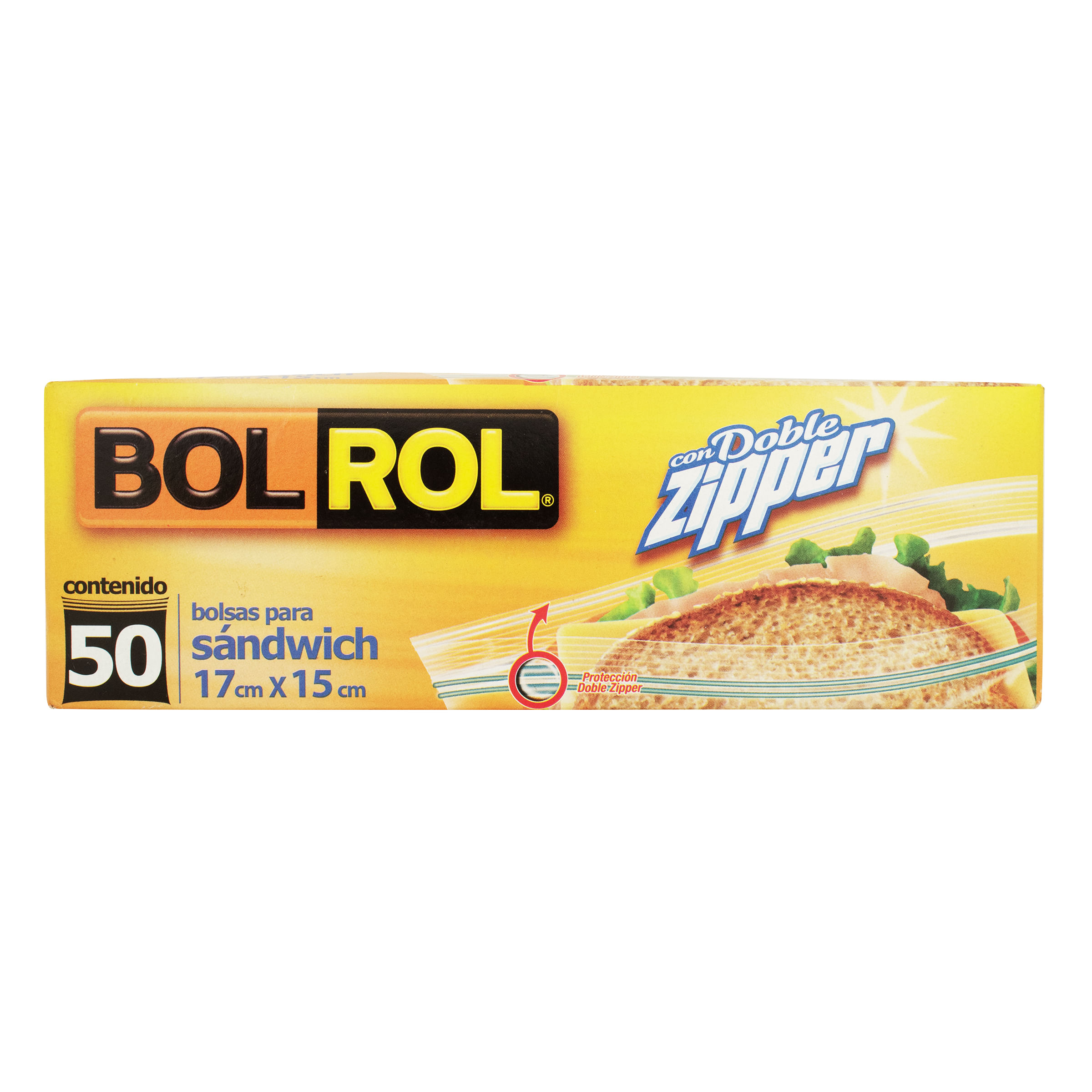 Bol Rol Bolsas para Sándwich con Doble Zipper 50 und
