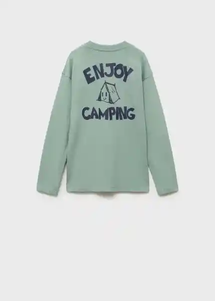 Camiseta Camping Verde Pastel Talla 06 Niños Mango