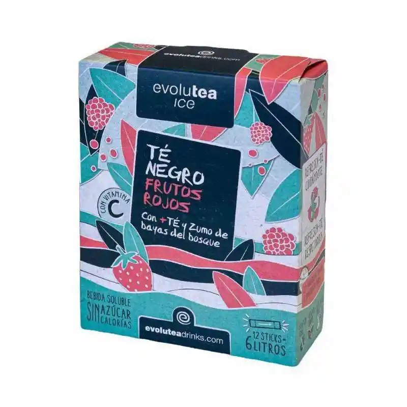 Evolutea Ice Té Negro con Sabor a Frutos Rojos