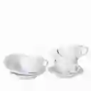 Ambiente Gourmet Set Café Klassik Con Plato Capacidad 120 cc