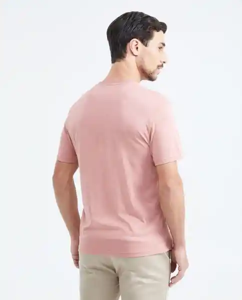 Camiseta Básica Masculino Rosa Cenizo Medio Talla XS Chevignon