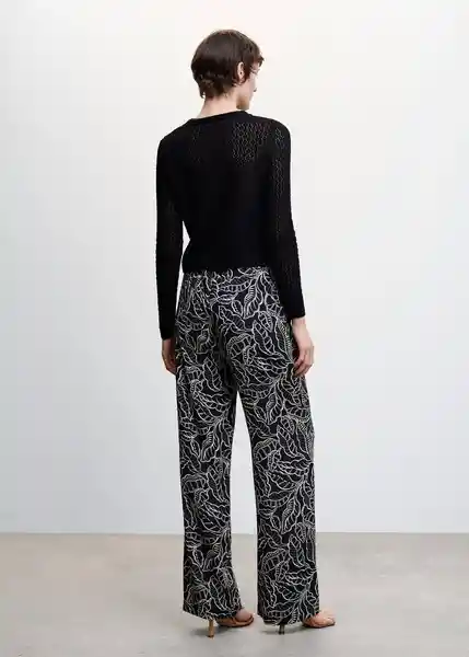 Pantalón Claudie Negro Talla 26 Mujer Mango