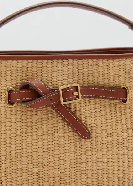 Bolso P Mateo Cuero Talla 99 Mujer Mango
