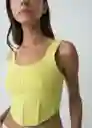 Blusa Manga Sisa Tejido Mujer Verde Tilo Medio S 082G080 Naf Naf