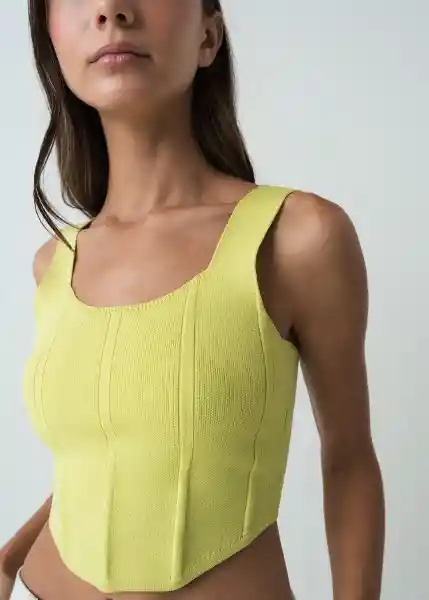 Blusa Manga Sisa Tejido Mujer Verde Tilo Medio S 082G080 Naf Naf