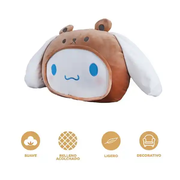 Cojín Con Forma de Cabeza Cinnamoroll Serie Sanrio Miniso