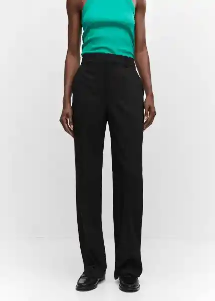 Pantalón Greta Negro Talla 34 Mujer Mango